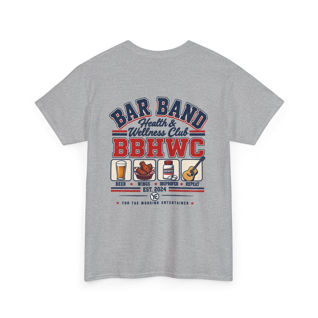 Bar Band Wellness Club Tee — 'BBHWC' Retro Pub Beer & Music Graphic T-Shirt