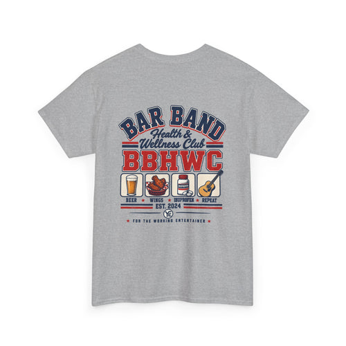 Bar Band Wellness Club Tee — 'BBHWC' Retro Pub Beer & Music Graphic T-Shirt